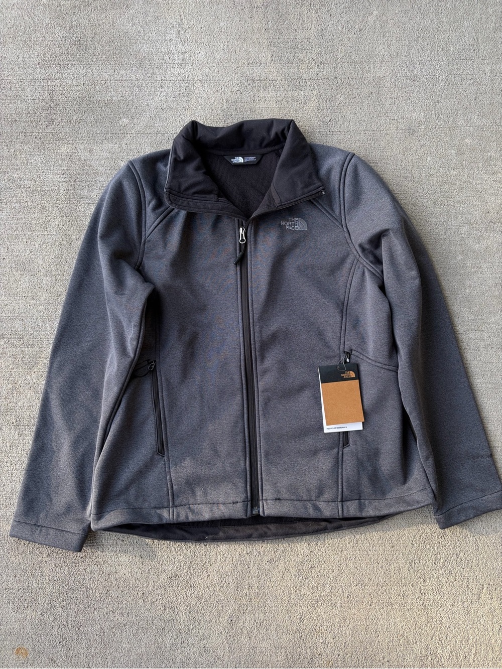 The North Face women’s ridge wall soft shell jacket grey coat NWT LG